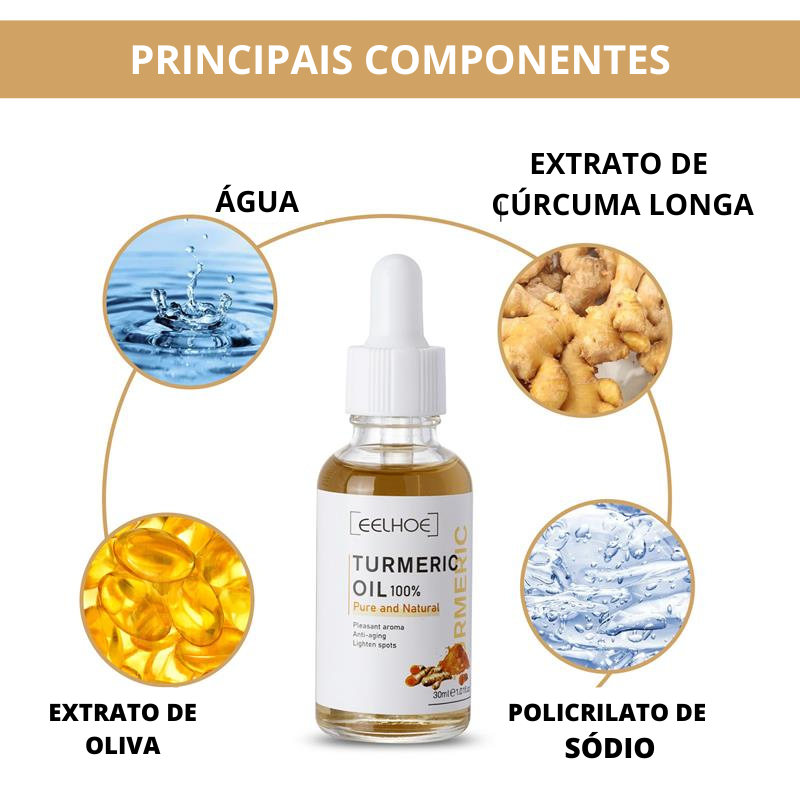 Turmeric™ Óleo Anti-Idade Removedor de Manchas - Ellegance DeLuxe